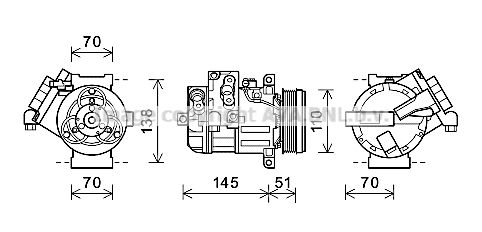 AVA QUALITY COOLING Kompresors, Gaisa kond. sistēma SZK140